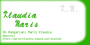 klaudia maris business card